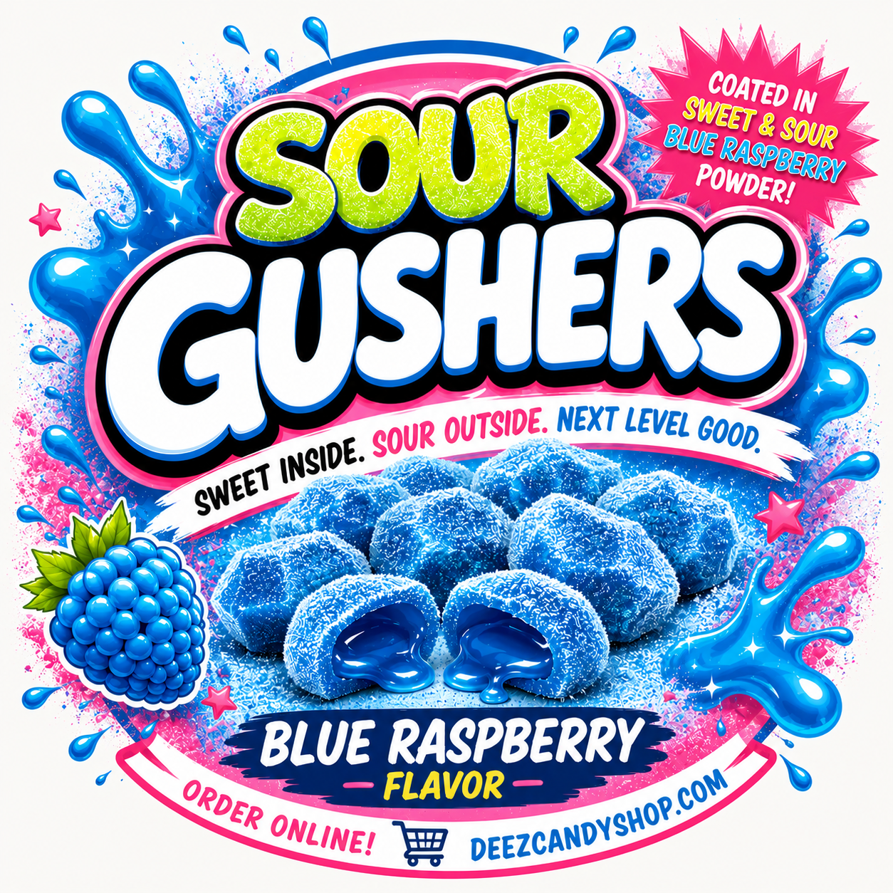 Sour Raspberry Gushers